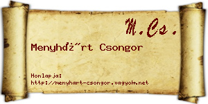 Menyhárt Csongor névjegykártya