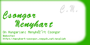 csongor menyhart business card